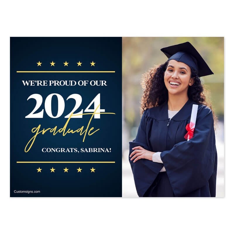 Proud parent bundle graduation yard sign