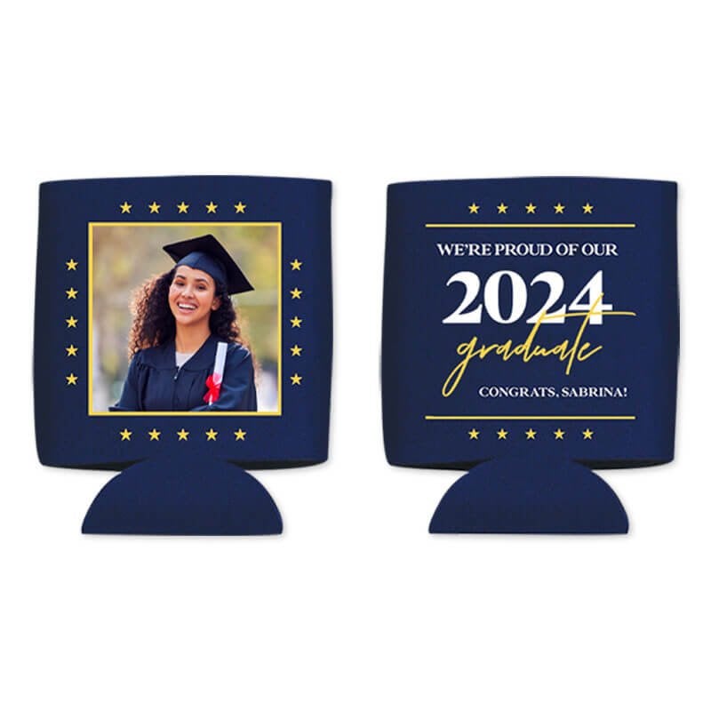 Proud parent bundle graduation koozie