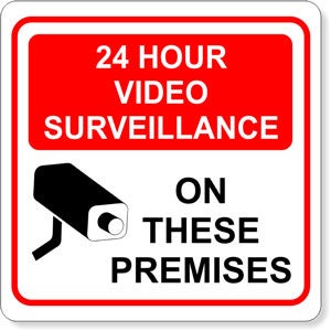 24 Hour Surveillance Vinyl Decal 