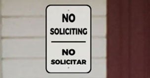 no soliciting sign