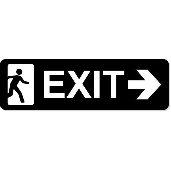 Exit Right Sign