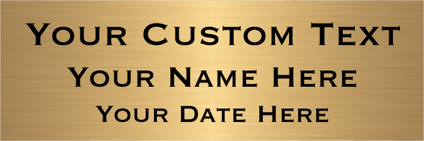 Custom Three Line Brass Plates | 2" x 6"