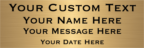 Custom Four Line Brass Sign