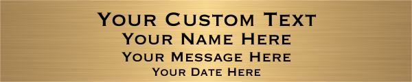 Custom Four Line Brass Plaque