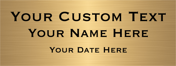 Custom Three Line Brass Plates | 3" x 8"