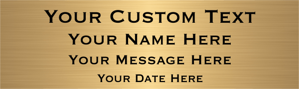 Medium 4 Line Custom Brass Sign