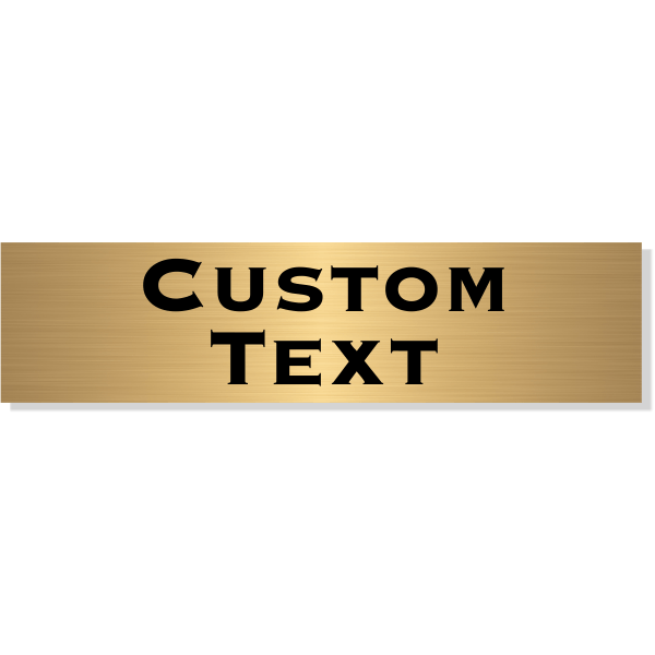 Double Line Custom Text Brass Plate | 2" x 8"