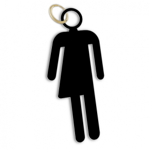 Plastic Whichever Cutout Bathroom Key Chain