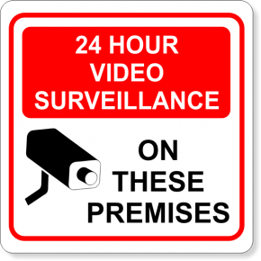 24 Hour Surveillance Vinyl Decal | 6" x 6"