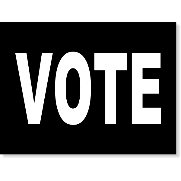 Black Vote Yard Sign