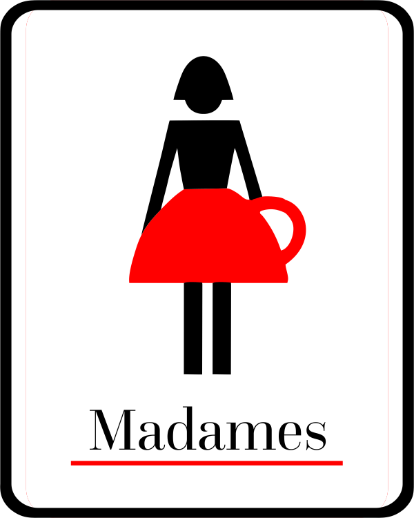 Custom Full Color Ladies' Bathroom Unique Coffee Mug Sign