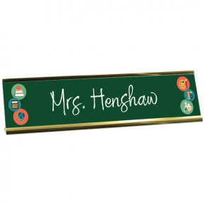 Custom Full Color Plastic Desk Plate for Teachers