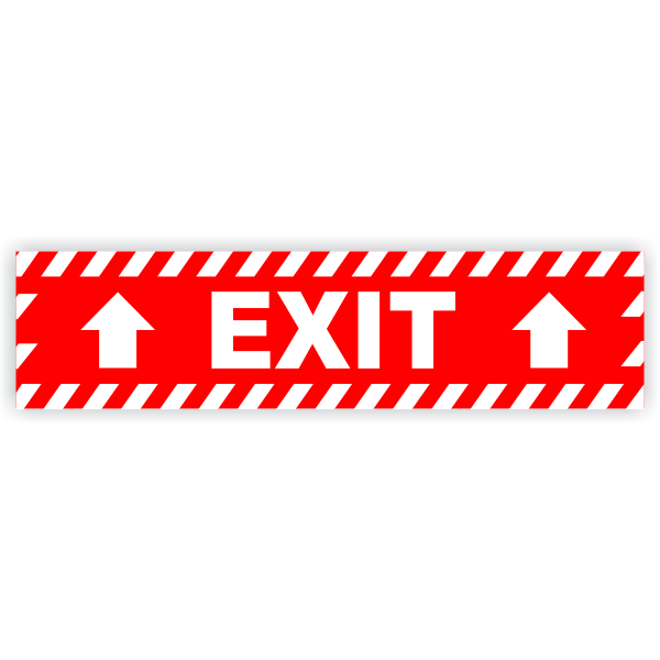 Exit Vinyl Decal Up Arrows - 6" x 24"