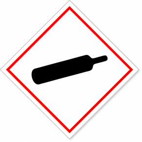 GHS Compressed Gas Cylinder Hazard Decal | 6" x 6"