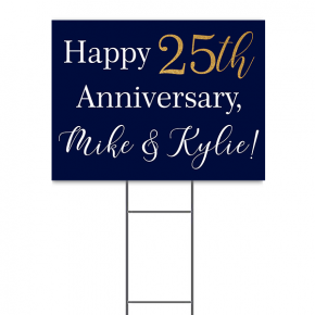 25th Anniversary Yard Sign