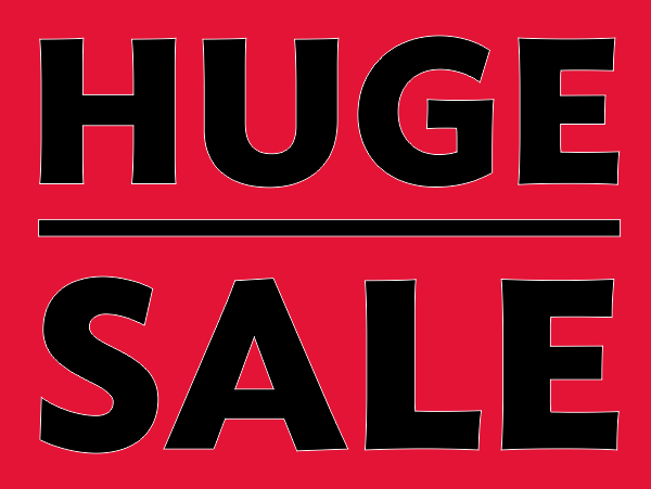 Huge Sale Yard Sign