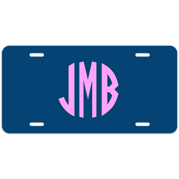 Traditional Monogram License Plate