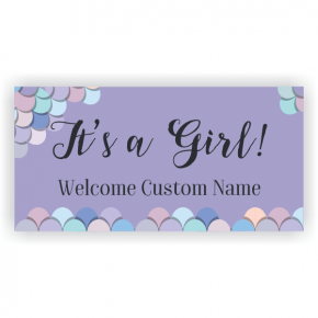 Mermaid Baby Shower Banner