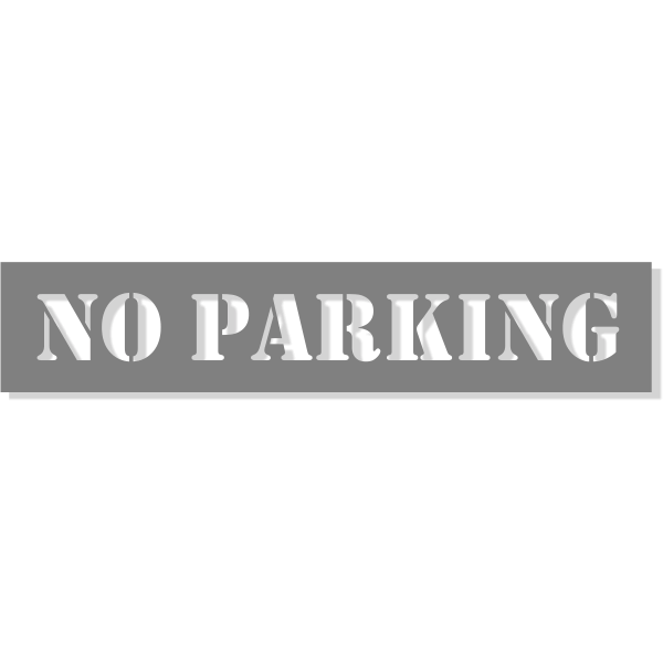 NO PARKING 1 line Mylar Stencil | 2" x 10"