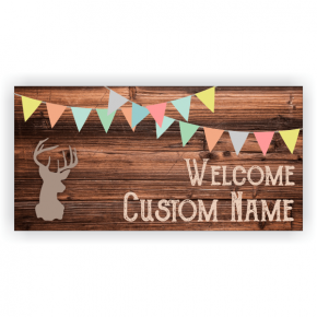 Rustic Baby Boy Shower Banner - 3' x 6'