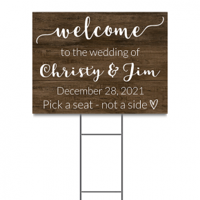 Wooden Welcome Wedding Sign